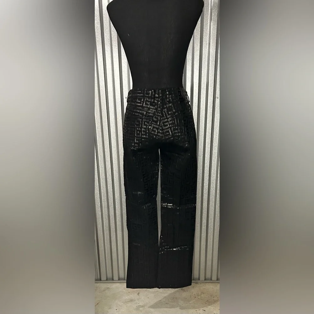 Women’s Vintage Guess Black Logo Geometric Cotton Spandex Jean Pants Size 29 - Picture 2 of 4